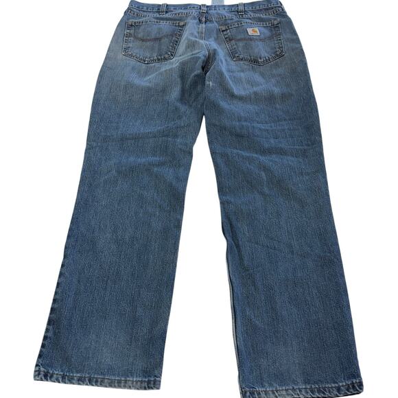 Carhartt Jeans Mens 36 x 31 Blue Denim Straight Leg Relaxed Fit Cotton - Picture 2 of 8